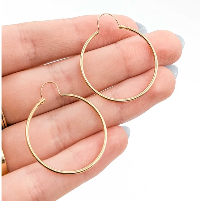 Earrings Hoops 14ky 29x1.25mm 1.5g 225070042