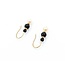 Earrings Dangle Pearl Onyx 14ky 29x5.5mm 1.9g 225070145