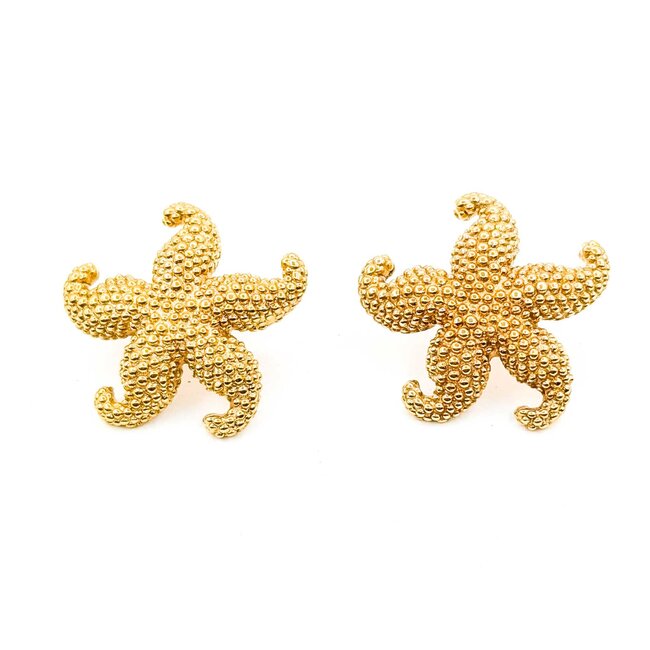 Earrings Star Fish 14ky 31.5mm 5.1g 225070038