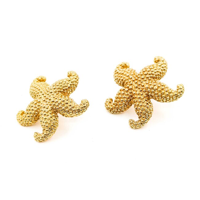 Earrings Star Fish 14ky 31.5mm 5.1g 225070038