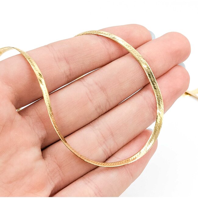 Necklace Herringbone 14ky 2.7mm 30" 7.4g 125082003