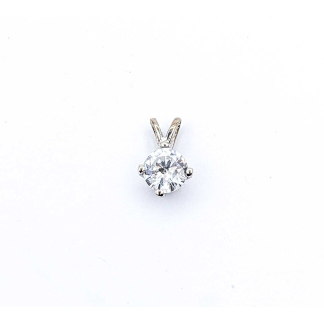 Pendant Solitaire .78ct Round Diamond 14kw .7g 225080008