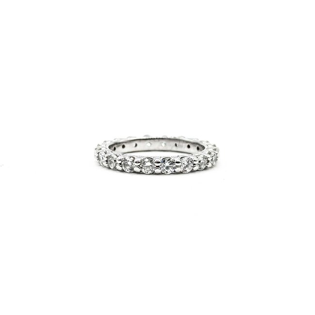 Ring Bridal Eternity 2.00ctw Round Diamonds 14kw sz6.5 2.7mm 124060503