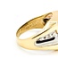 Ring Carved Soldier .01ctw Single Cut Diamonds Hematite 10ky 16mm Sz10 8.2g 225070080