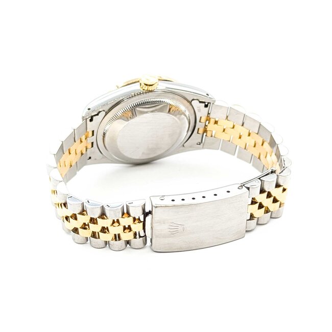 Watch Rolex Oyster Perpetual Datejust 16233 Yr 1994 AM Dial Diamond & Bezel 36mm Stainless Steel & 18kt Yellow Gold 7.75" Box & Card 125076005