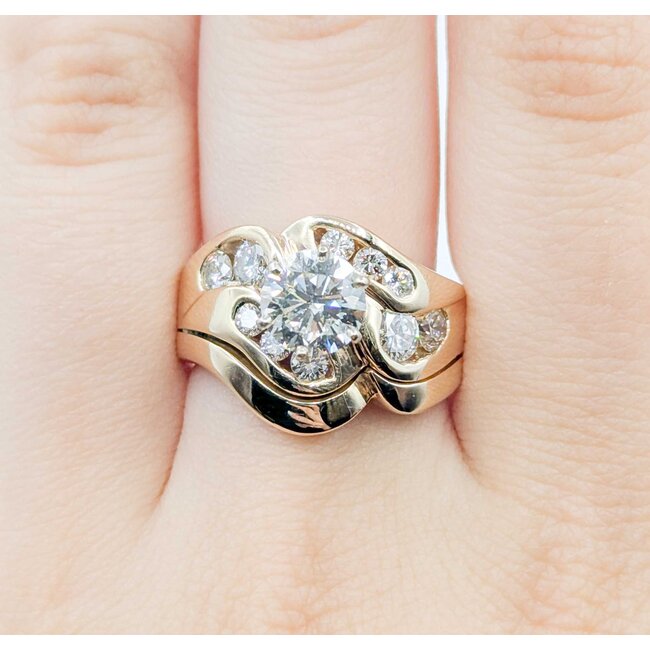 Ring Set 1.35ct Round Diamonds .92ctw Diamonds 14ky Sz9 14.64g 225080030