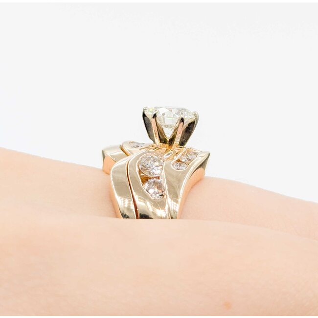 Ring Set 1.35ct Round Diamonds .92ctw Diamonds 14ky Sz9 14.64g 225080030