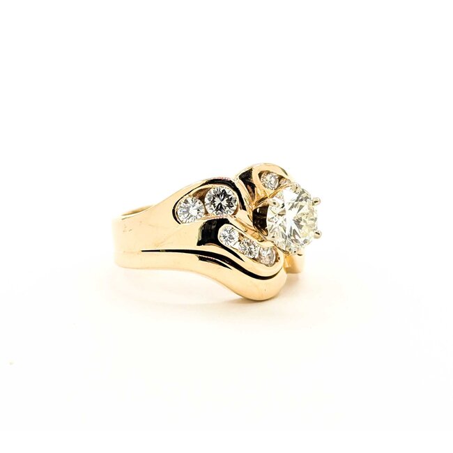 Ring Set 1.35ct Round Diamonds .92ctw Diamonds 14ky Sz9 14.64g 225080030