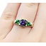 Ring .75ct Purple Amethyst .50ctw Green Tsavorite Garnet 14ky Sz5.5 5.1g 225080042