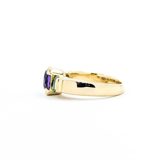 Ring .75ct Purple Amethyst .50ctw Green Tsavorite Garnet 14ky Sz5.5 5.1g 225080042