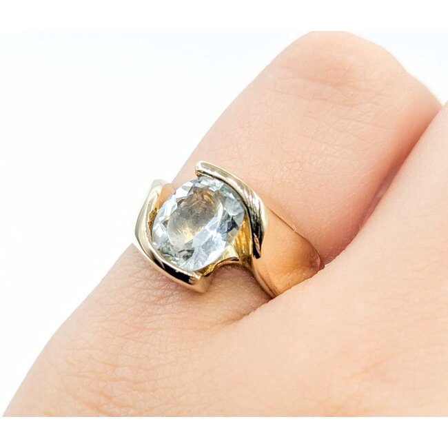 Ring 1.75ct Aquamarine 14ky Sz5.5 6.3g 225080043