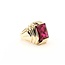 Ring Red Synthetic Stone 10ky Sz6.5 6.5g 225080050