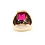 Ring Red Synthetic Stone 10ky Sz6.5 6.5g 225080050