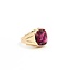 Ring Vintage Signet 12x14mm Syn Ruby 10ky Sz9.75 6.5g 225080023