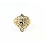 Ring Vintage Filigree heart 14ky Sz6 2.1g 225072046