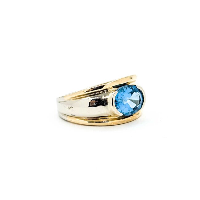 Ring 2.30ct Swiss Blue Topaz 14ktt Sz6 8.9g 225080041