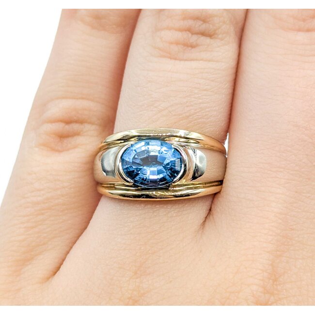 Ring 2.30ct Swiss Blue Topaz 14ktt Sz6 8.9g 225080041