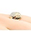 Ring Crossover .50ctw Round Diamonds 14ky Sz6 6.5g 225080045