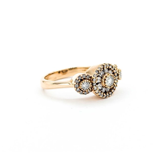 Ring Floral .50ctw Round Diamonds 18kr Sz6 7.0g 225080056