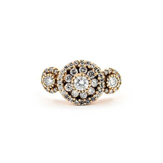 Ring Floral .50ctw Round Diamonds 18kr Sz6 7.0g 225080056