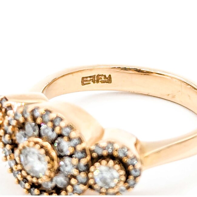 Ring Floral .50ctw Round Diamonds 18kr Sz6 7.0g 225080056