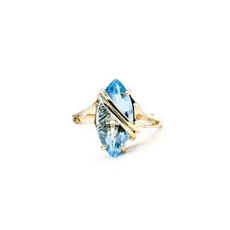 Ring 3.50ct Blue Topaz 14ky Sz5.5 3.33g 225080060