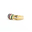 Ring .08ctw Round Diamond .15ctw Blue/Red Ruby/Sapphire .08ctw Emerald 18ky Sz7 3.80g 225080081