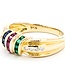 Ring .08ctw Round Diamond .15ctw Blue/Red Ruby/Sapphire .08ctw Emerald 18ky Sz7 3.80g 225080081
