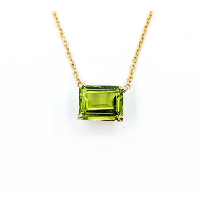 Necklace 2.45ct Peridot 14ky 17-18" 2.88g 225080078