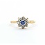 Ring Vintage Cluster .08ctw Round Diamonds .09ct Sapphire 10ky Sz6.5 1.8g 225080024
