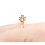 Ring Vintage Cluster .08ctw Round Diamonds .09ct Sapphire 10ky Sz6.5 1.8g 225080024