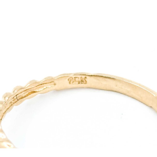 Ring Vintage Cluster .08ctw Round Diamonds .09ct Sapphire 10ky Sz6.5 1.8g 225080024