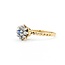 Ring Vintage Cluster .08ctw Round Diamonds .09ct Sapphire 10ky Sz6.5 1.8g 225080024