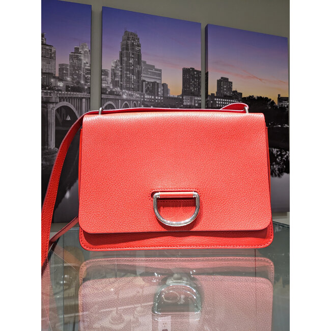Handbag Burberry D-Ring Red Grained Leather 125095008