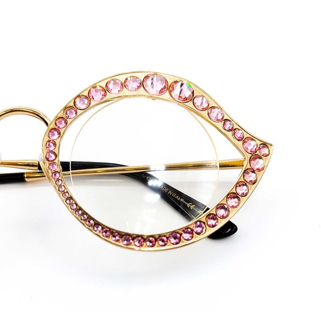 Sunglasses Gucci Cat Eye Pink Rhinestone GG0046S 125095001