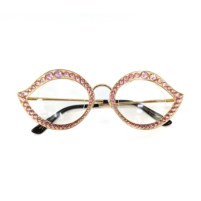 Sunglasses Gucci Cat Eye Pink Rhinestone GG0046S 125095001