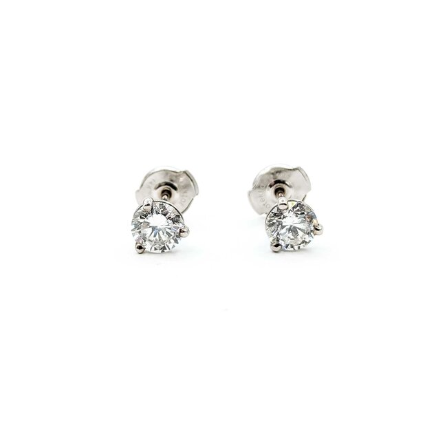 Earrings 1.2ctw Round Diamonds 14kw 1.2g 225080084