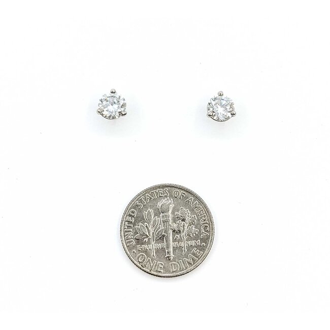 Earrings 1.2ctw Round Diamonds 14kw 1.2g 225080084