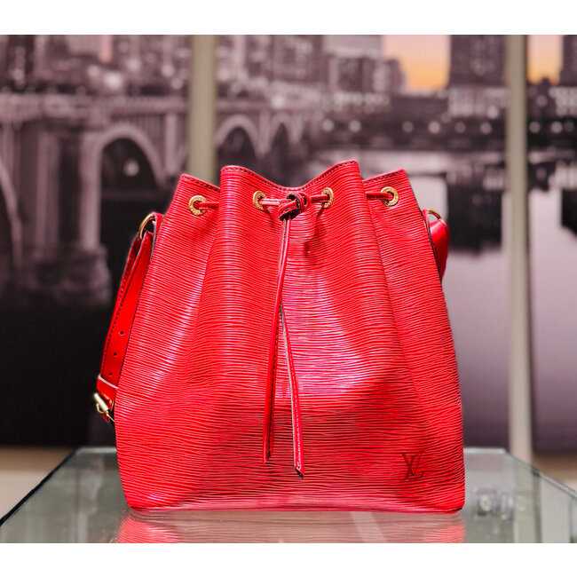 Handbag Louis Vuitton Noe Petite Epi Red 125095020