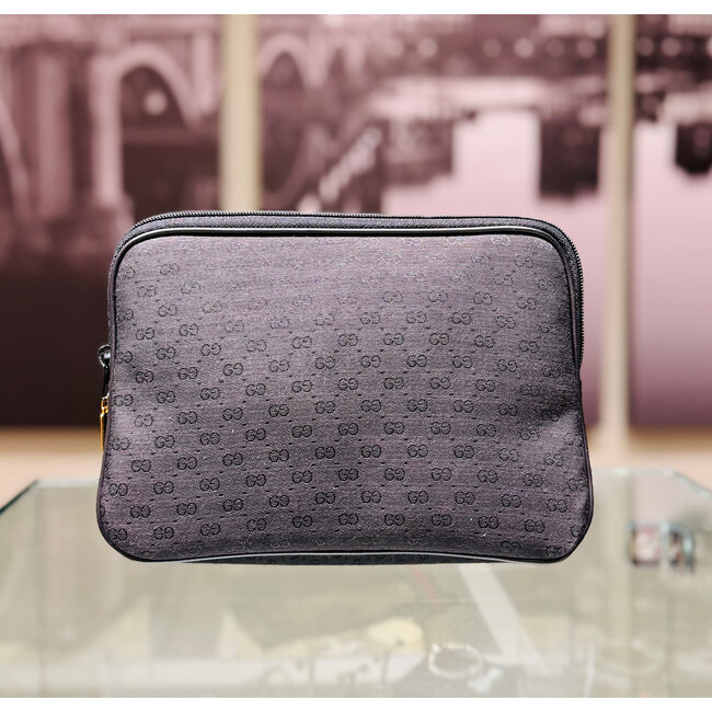 Handbag Gucci Clutch GG Canvas Black 125095023