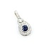 Pendant Drop .65ctw Round Diamonds .75ct Blue Sapphire 14kw 26x11.5mm 3.07g 225080036