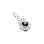 Pendant Drop .65ctw Round Diamonds .75ct Blue Sapphire 14kw 26x11.5mm 3.07g 225080036