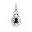 Pendant Drop .65ctw Round Diamonds .75ct Blue Sapphire 14kw 26x11.5mm 3.07g 225080036