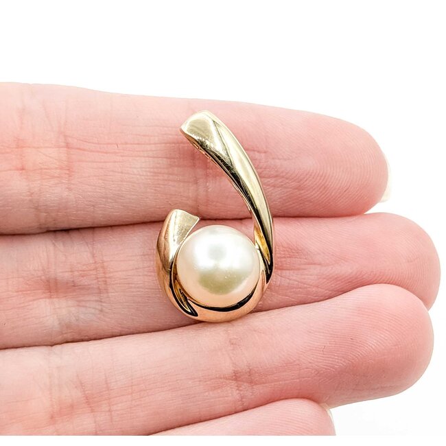 Pendant 9.8mm Pearl 10ky 25.5x14.5mm 3.37g 225080072