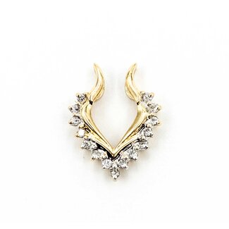 Pendant .12ctw Round Diamonds 14ky 18x14mm 1.59g 225080074