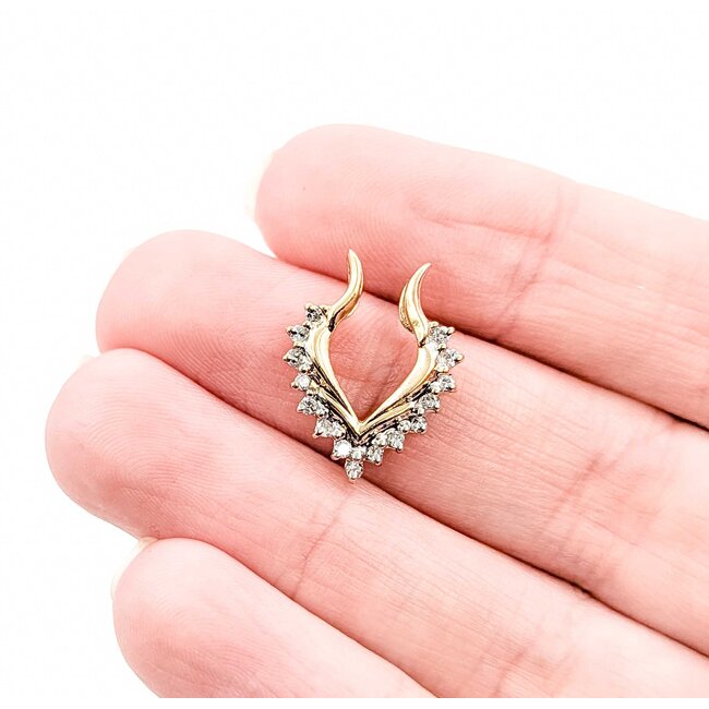 Pendant .12ctw Round Diamonds 14ky 18x14mm 1.59g 225080074