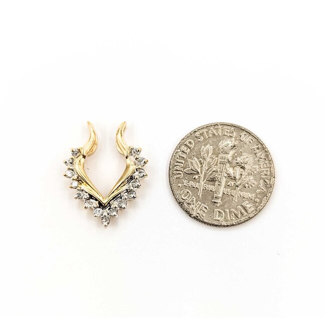 Pendant .12ctw Round Diamonds 14ky 18x14mm 1.59g 225080074