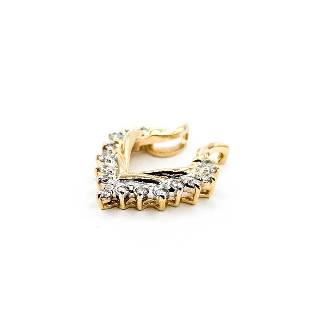 Pendant .12ctw Round Diamonds 14ky 18x14mm 1.59g 225080074