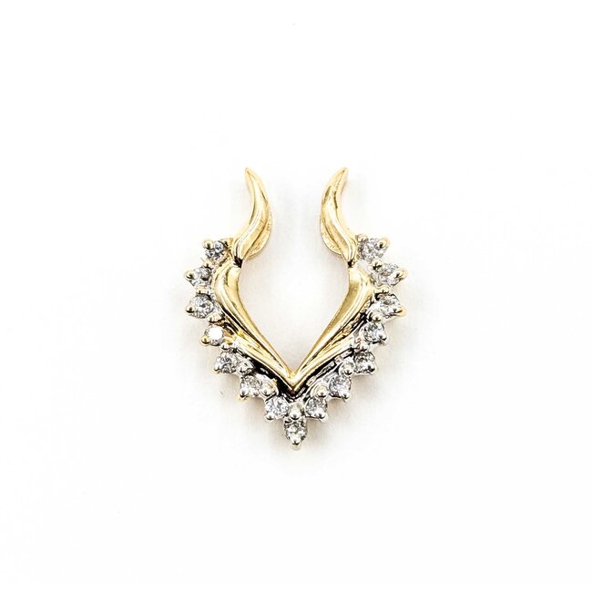 Pendant .12ctw Round Diamonds 14ky 18x14mm 1.59g 225080074