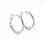 Earrings Hoops Inside Out 1.05ctw Round Diamonds 18kw 2.3mm 1" 7.2g 125080028